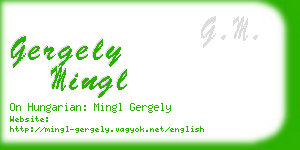 gergely mingl business card